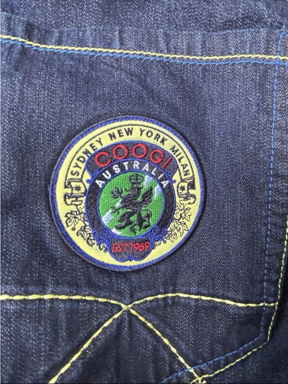 Coogi Australia Men's Blue Dark Loose Straight Denim Jeans Size 46x36 Read Descr